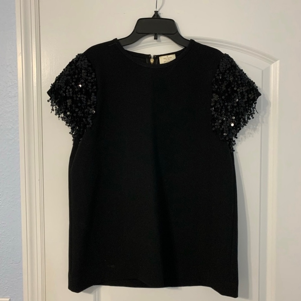 Kate Spade Sequin Fringe Structured Top - image 6